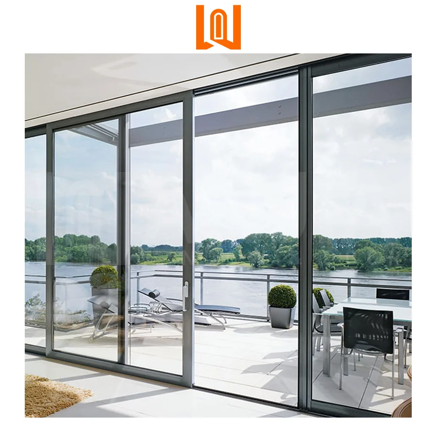 WANJIA heavy duty aluminium swing lift slide door aluminum french style lift sliding glass exterior front doors