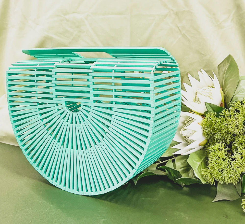 
Amazon top seller 2021 Eco friendly for Women Bamboo Handbag Handmade Large Tote Bag 