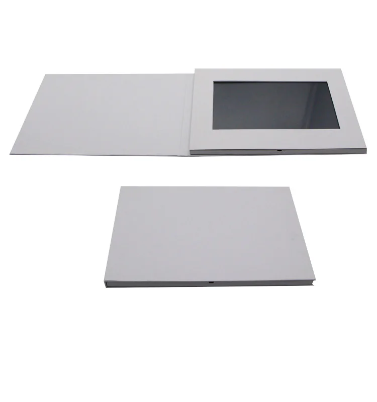 Customized  Creative 7 Inch  IPS Display  blank Video Brochure A5 Digital Greeting Card for wedding invitations