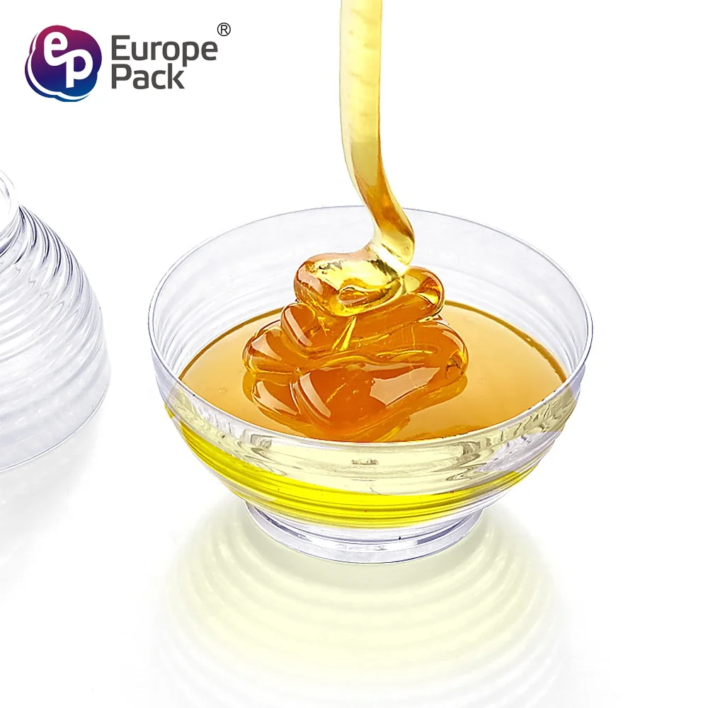 Latest design high quality disposable plastic round clear Stripe bowl for dessert