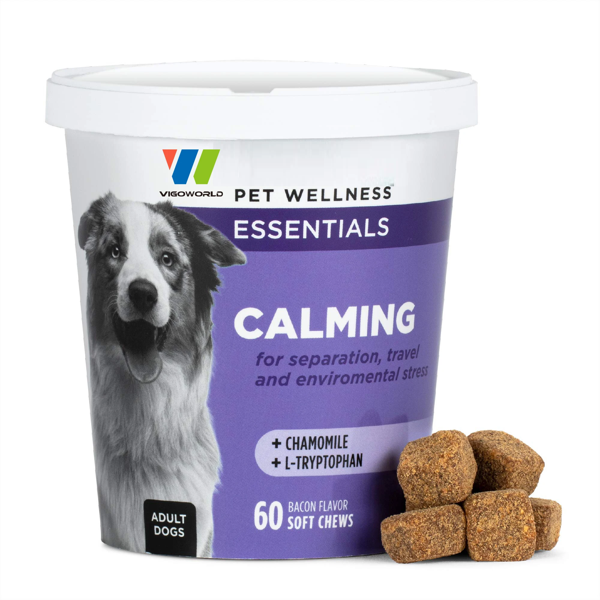  Ready in stock Amazon hot sell dog health care chews Calming and Relaxation Soft Chews for Dogs sleep vitamins