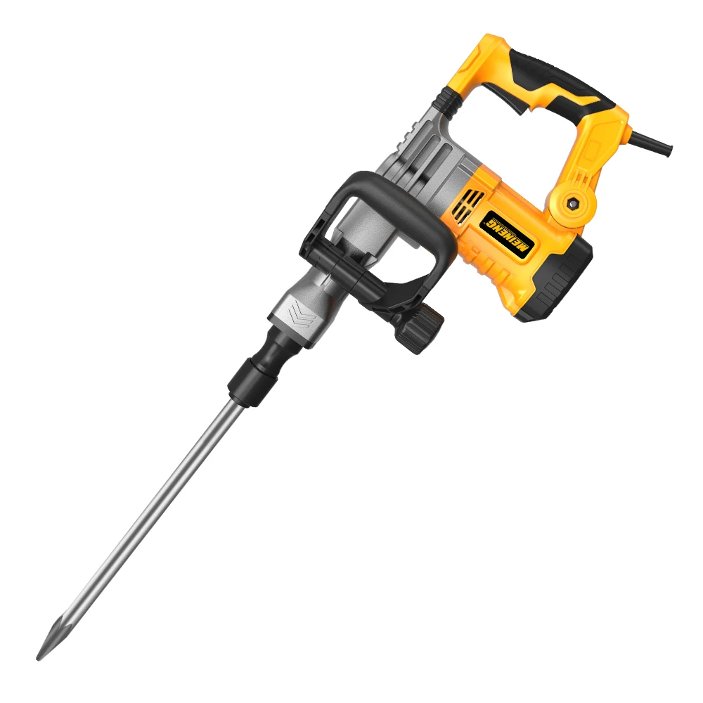 Portable 1500W Handheld Electric Concrete Demolition Jack Hammer DIY Grade Machine Used in Construction Industry