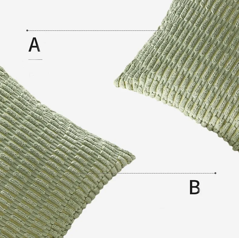 Corduroy soft pillowcase pure color simple square cushion home decor sofa decoration pillow