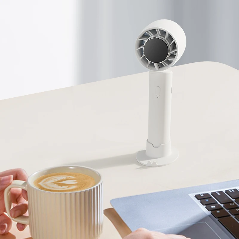 1200mAh Portable Usb Rechargeable Mini Ventilador Air Cooler Hand Held Electric Small Handheld Mini Fan with logo