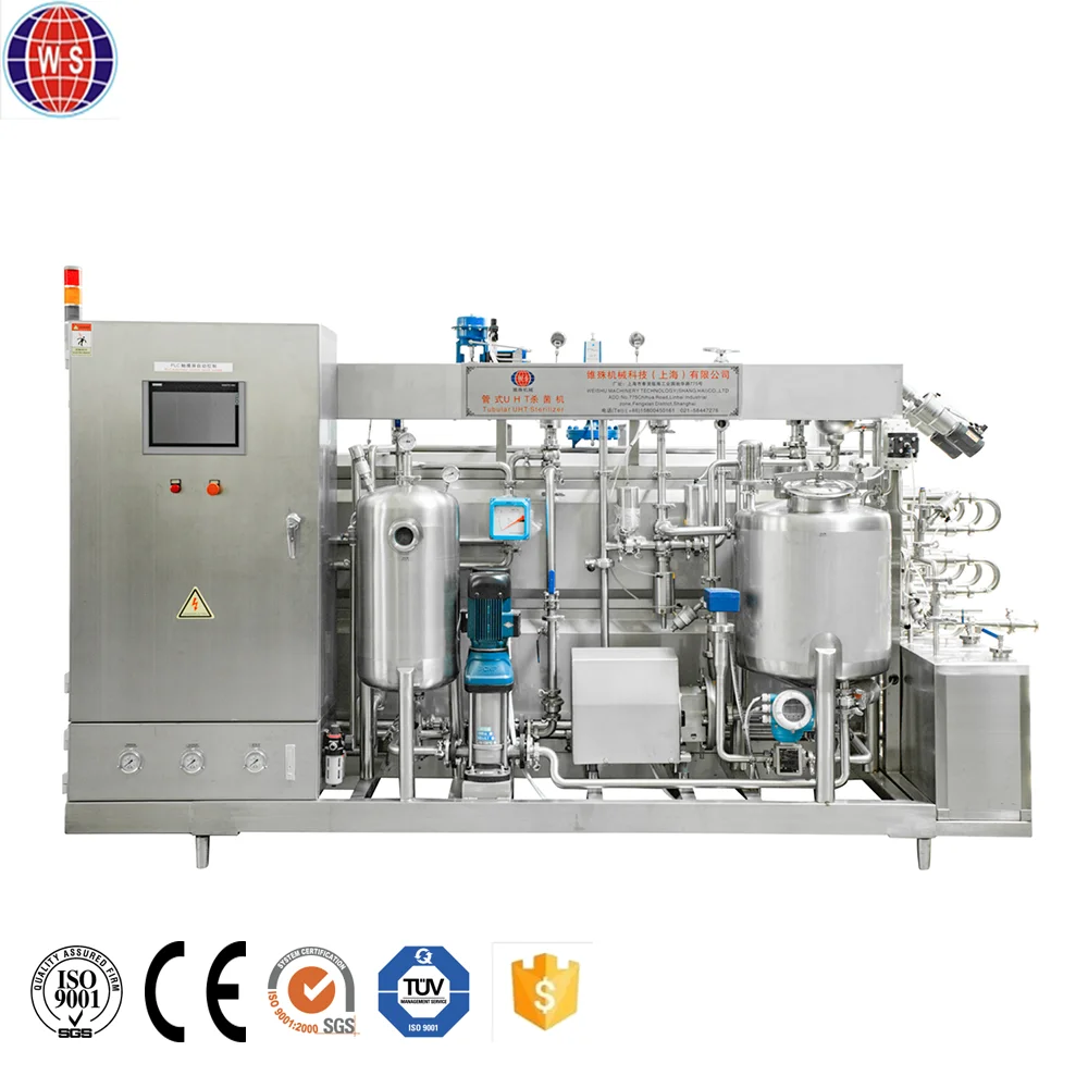 Pasteurization Machine Tunnel  Tube Type Paste Pasteurizer For Juices Milk Production Line
