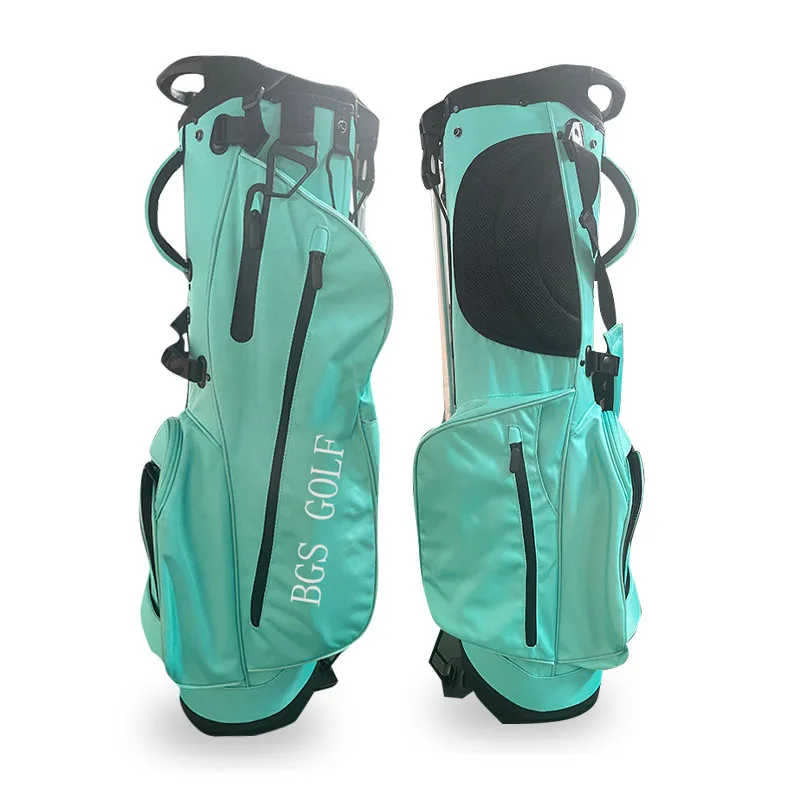 Customized Carry Golf Stand Bag Light Weight 5 Top Dividers Premium Leather Golf Bag with Pockets Strap