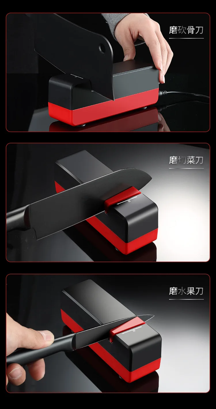 SN123 Wholesale Electric Knife Sharpener Multi-function Portable Variable Diamond Sharpening Stone Kitchen Electric Sharpener