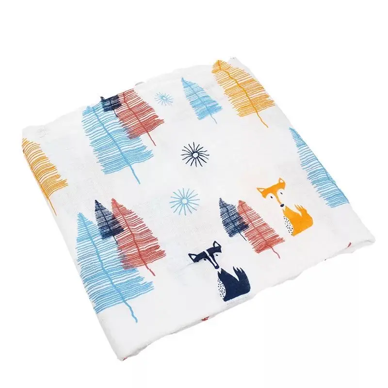 Muslin baby blanket bamboo muslin blanket100% cotton knitted baby blanket
