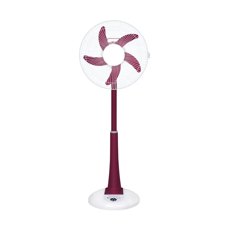Best Selling 16 LED Light Solar Fan AC DC Home Floor Stand Fan 12V All Copper Motor