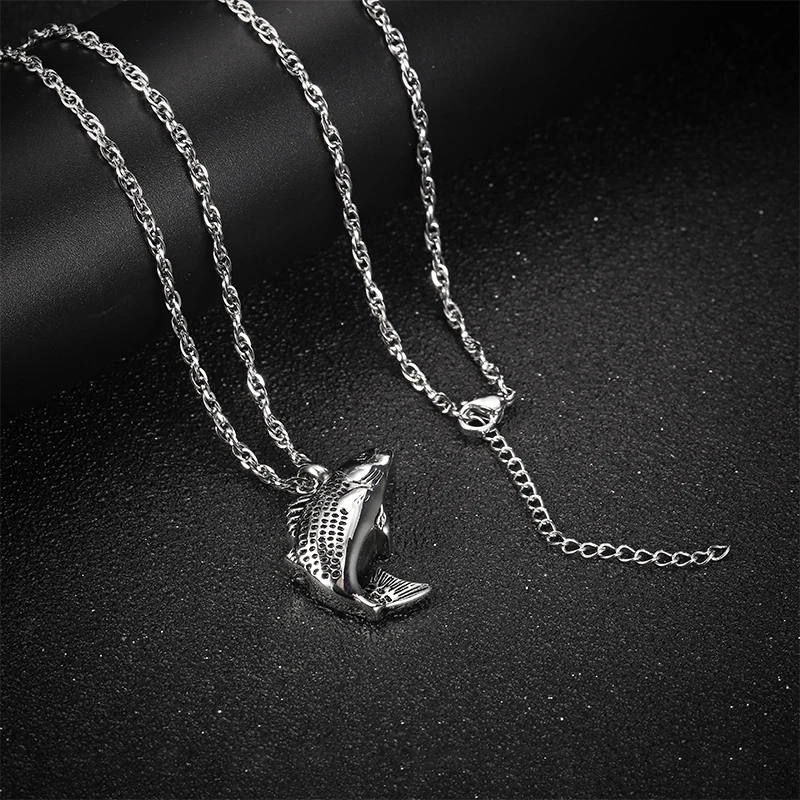 Ожерелье для кремации кораллового питомца из нержавеющей стали, ювелирные изделия, зола, урна для питомца, рыба, подвеска, ожерелье, мини-урна для человеческого питомца