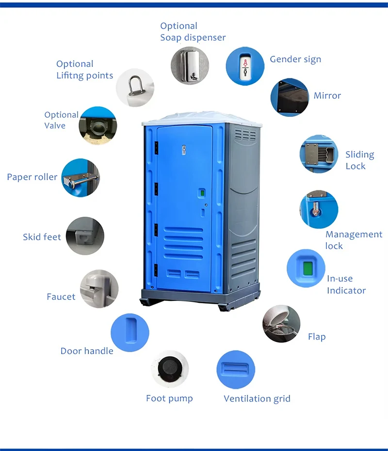 Outdoor Portable toilet Portable Bathroom Portable Public Toilet Cabin Outdoor Mobile Portable Toilet