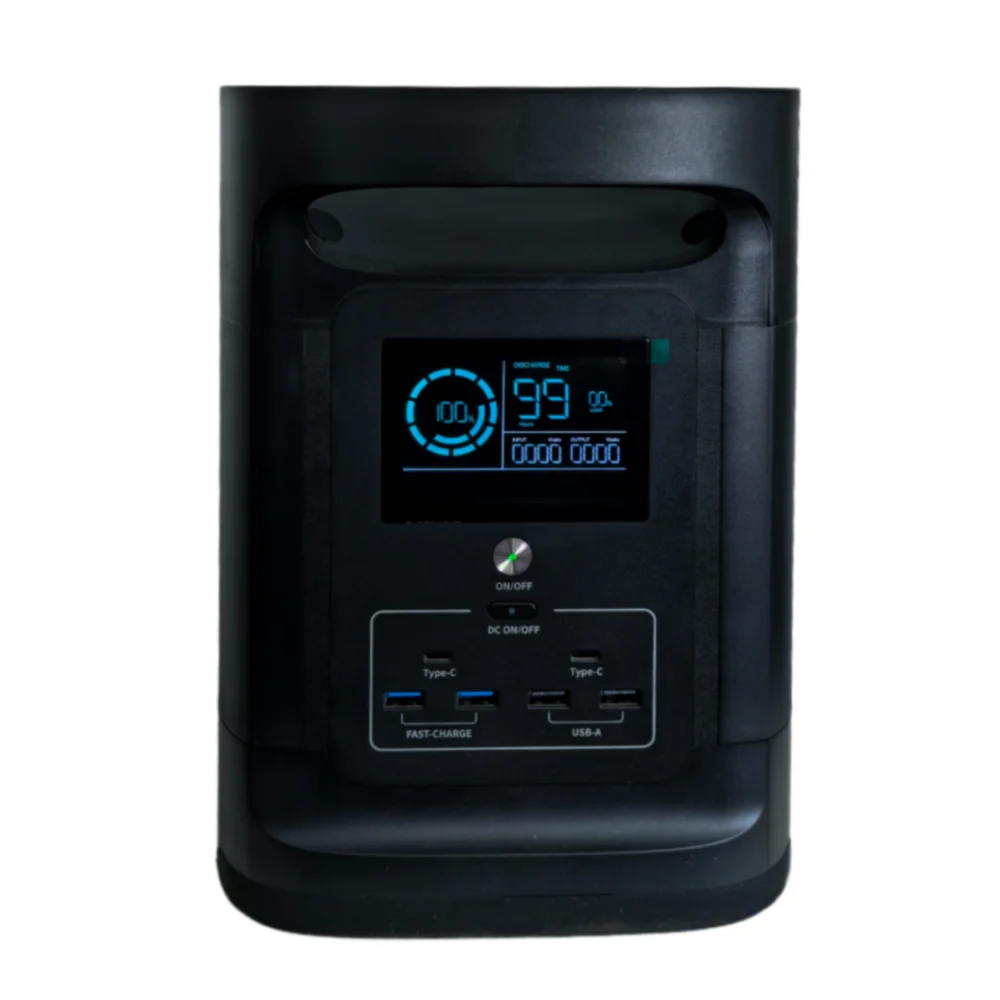 Portable 2200W bidirectional energy storage power supply for outdoor camping charging