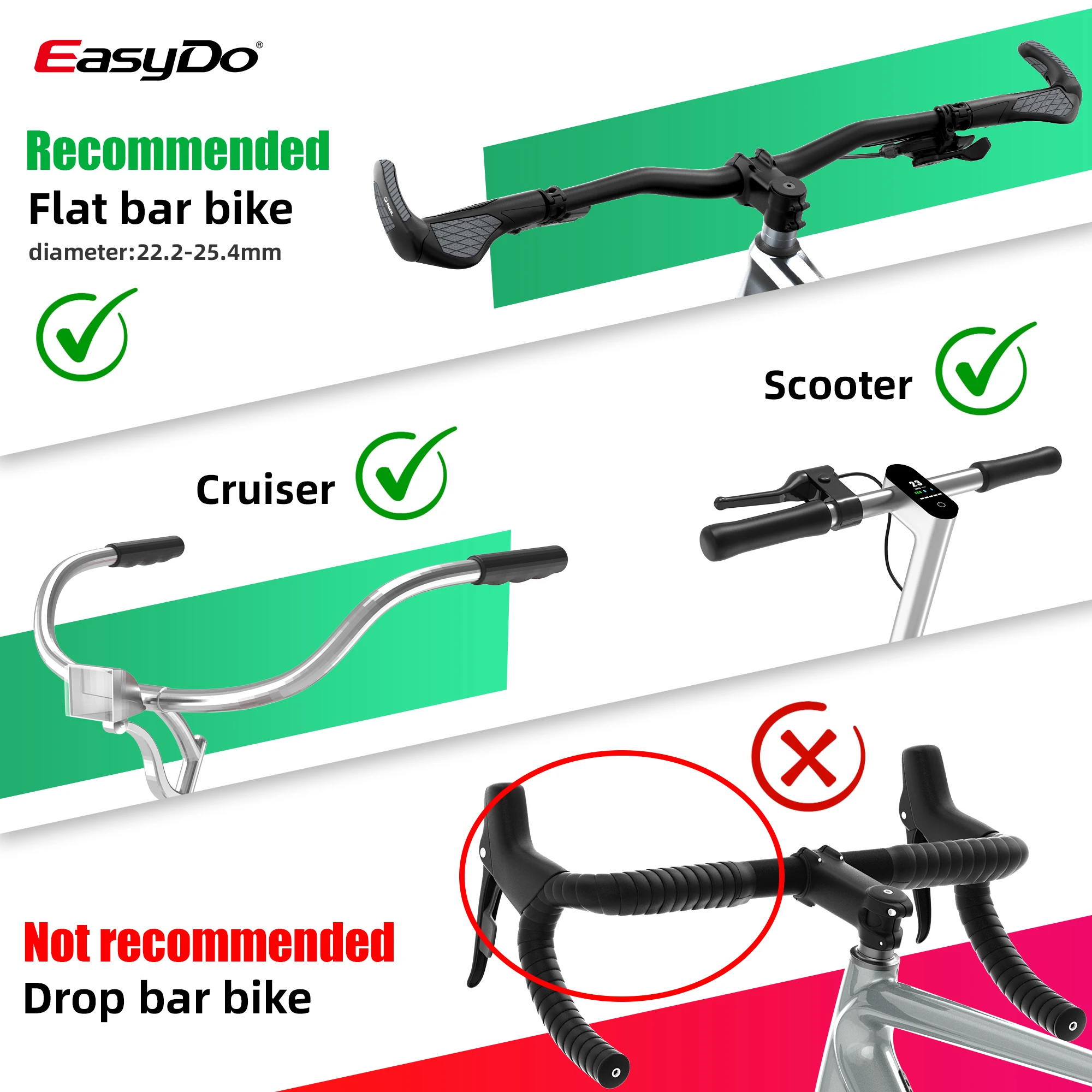 Спортивное зеркало EasyDo боковое аксессуары для электровелосипеда зеркала заднего вида с 360 вращением