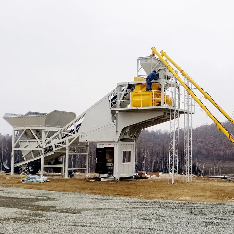 China mini truck- mounted mobile concrete mixing plant spare parts manufacturing plant for sale