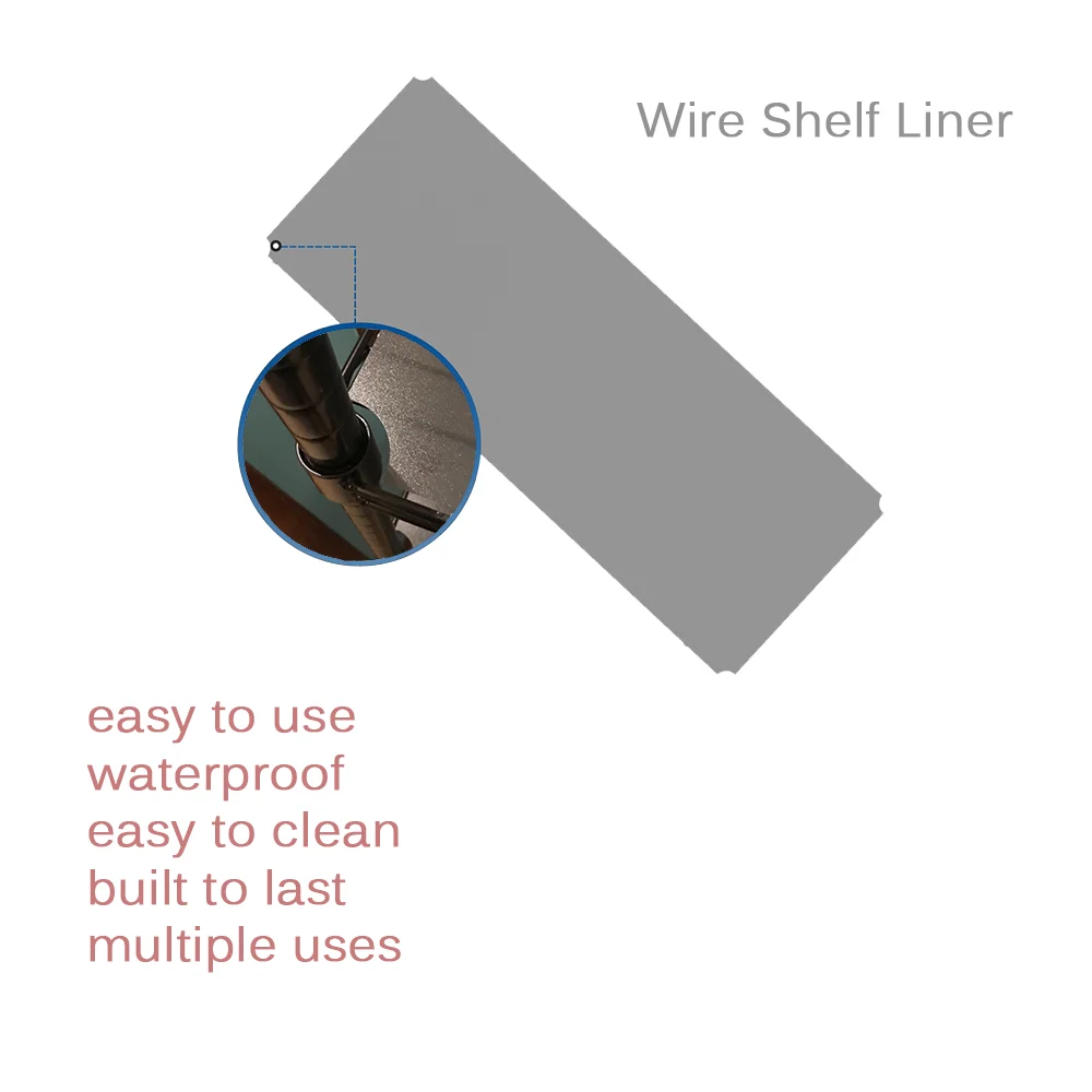 Sheepmats Customized Supermarket Padded Clear Grip Kitchen Cabinets Wire Shelf Liner