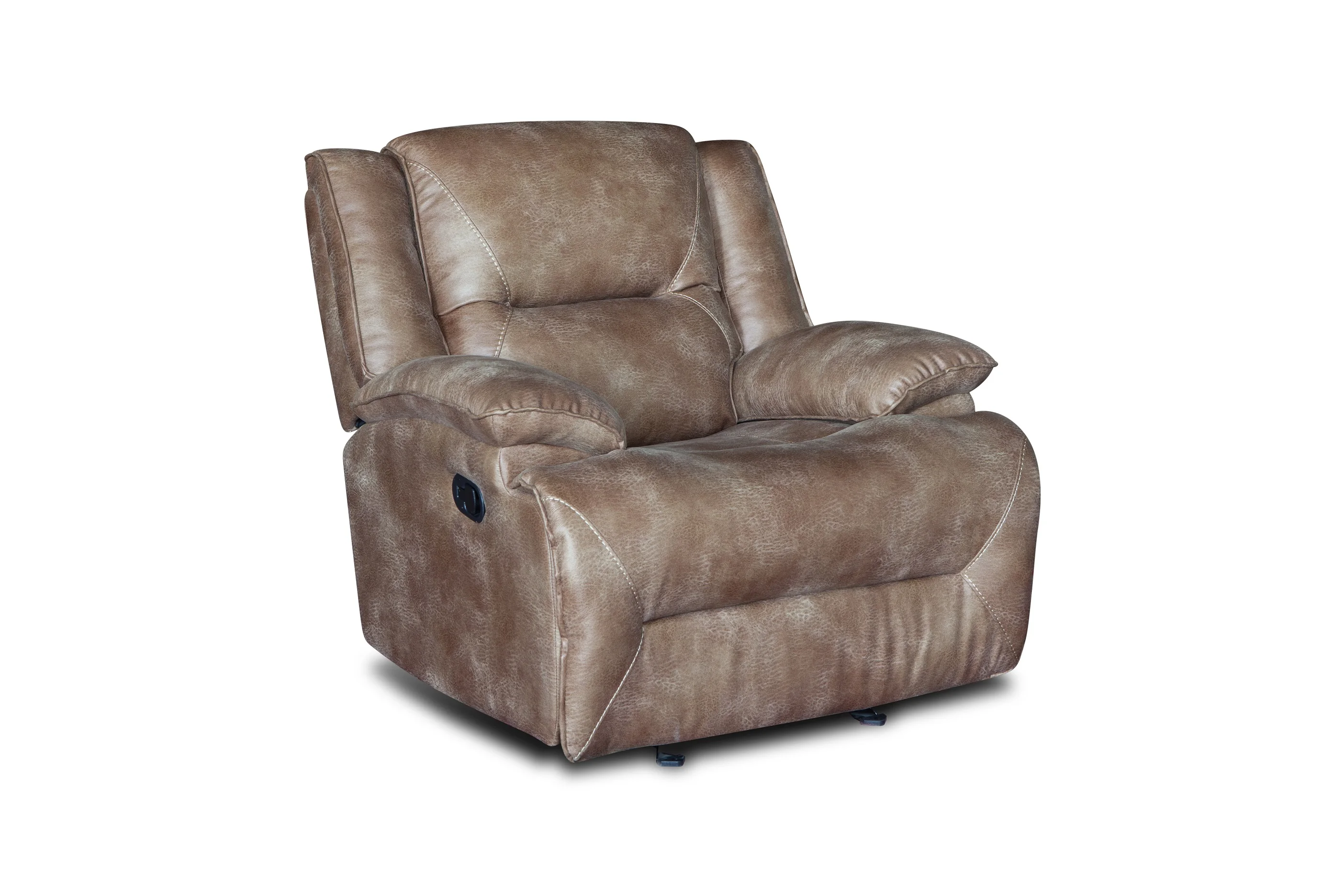 Modern manual living room leather sofa recliner chair
