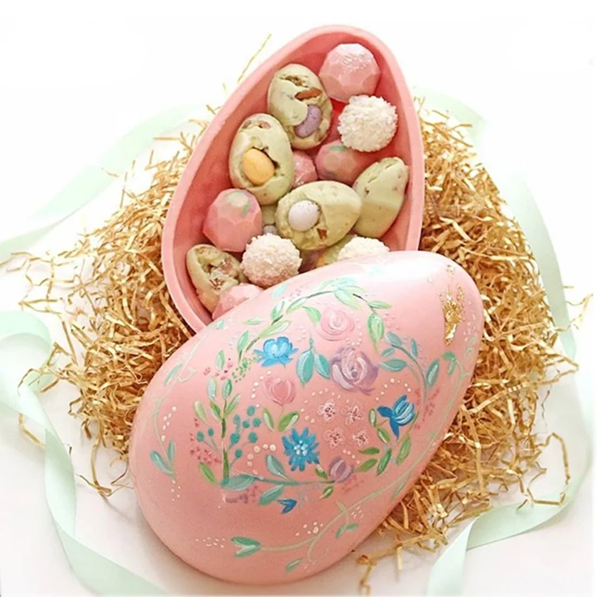 Large Easter Dinosaur Egg Mold Food Grade Silicone Smooth Empty Chocolate Baking Tool