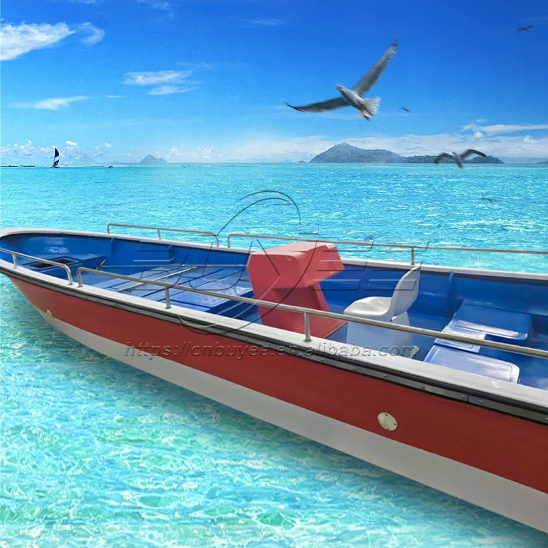 Factory direct sale stable sport cheap 22FT fiberglass fishing boats 5 person open cabin leisure yacht