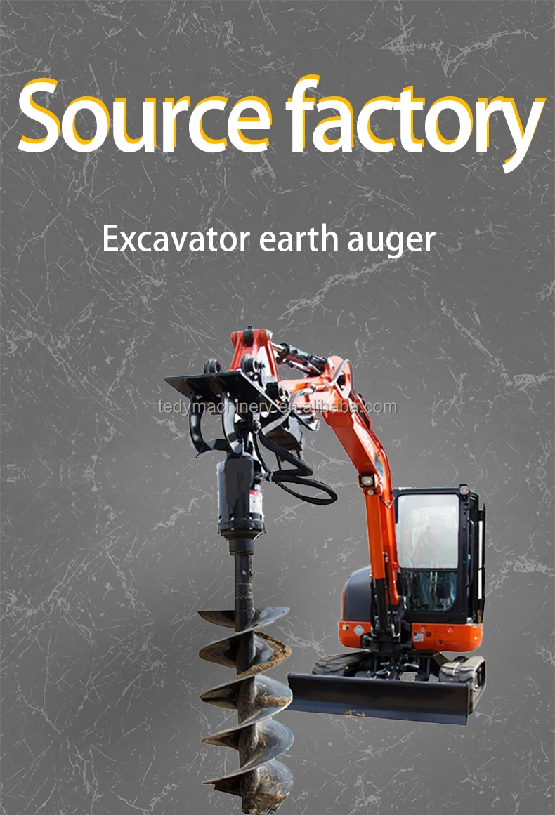 Hot Sale 2000-4000Nm Torque Hydraulic Post Hole Digger Earth Drilling Auger for 3.5 Ton Excavator