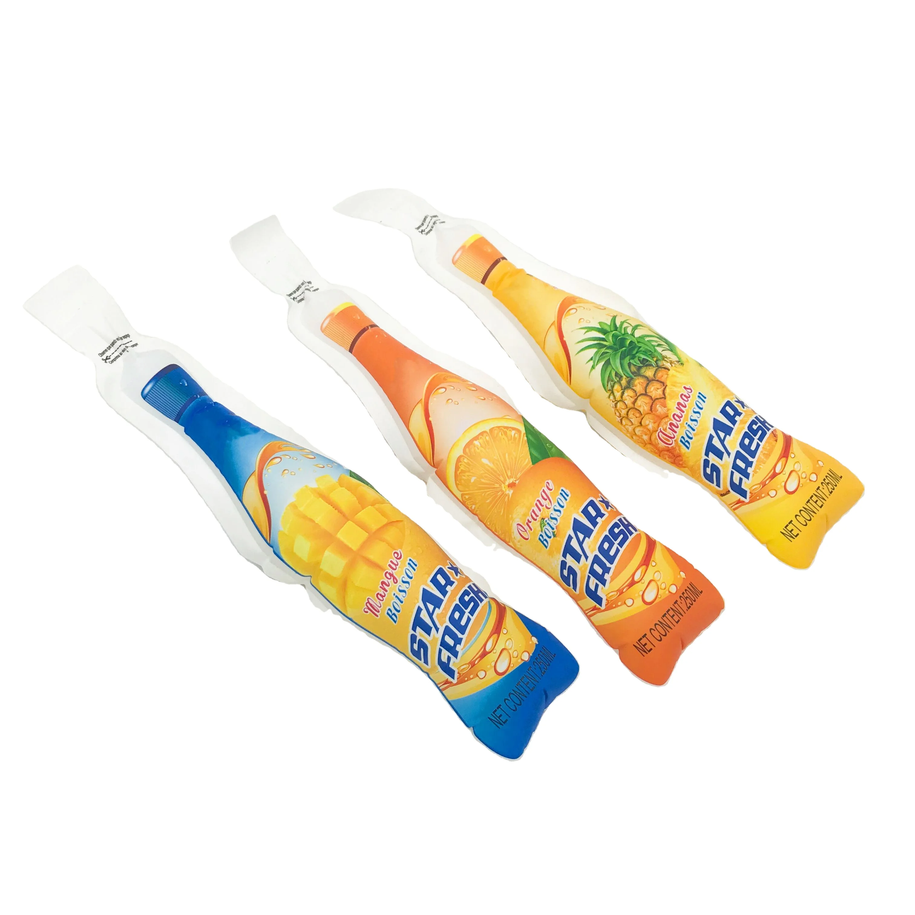 Beverage stand up pouch plastic spout fruit shape juice pouch plastic packaging bag energy drink jelly injection pouch