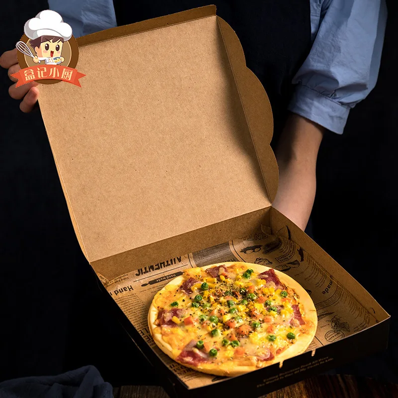 High Quality custom Logo Paper pizza box custom printed Corrugated Pizza Box with colorful printing china factory