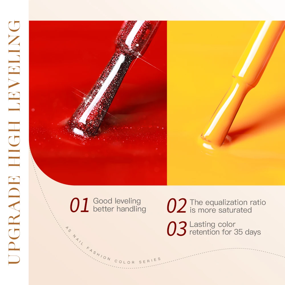 AS Gel Nail Polish Set Nail Gel Kit 9 Color Semi Permanent UV Led Gel Varnish Soak Off Nail Lacquers Base Coat Top Coat Kit