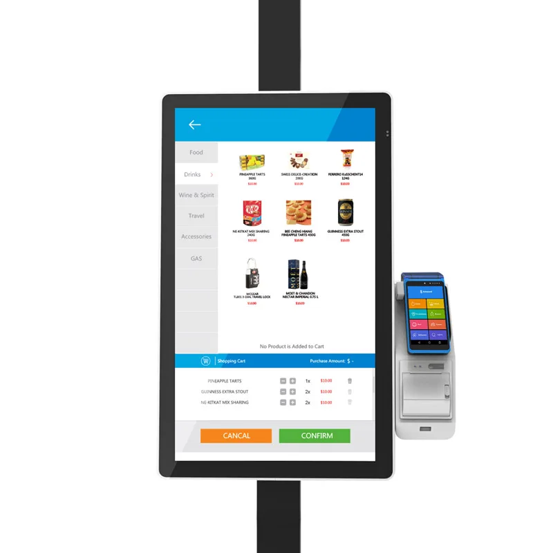 
Custom retail self ordering stand kiosk tmachine ouch screen tablet payment self service kiosk 