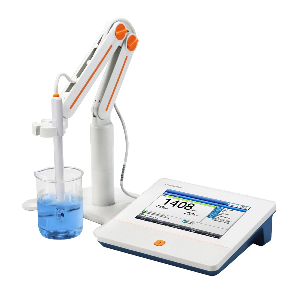 Laboratory benchtop analyser in line online resistivity conductivity/tds ph temperature ec meter with sensor