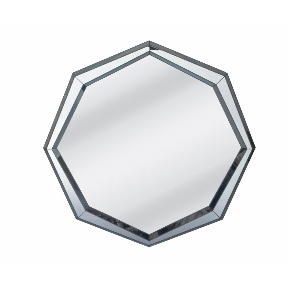 Octagon Diamond Shape 3D Venetian Beveled Mirrors Beautiful Hallway MDF Wall Mounted Frameless Home Decorative Furniture Mirror