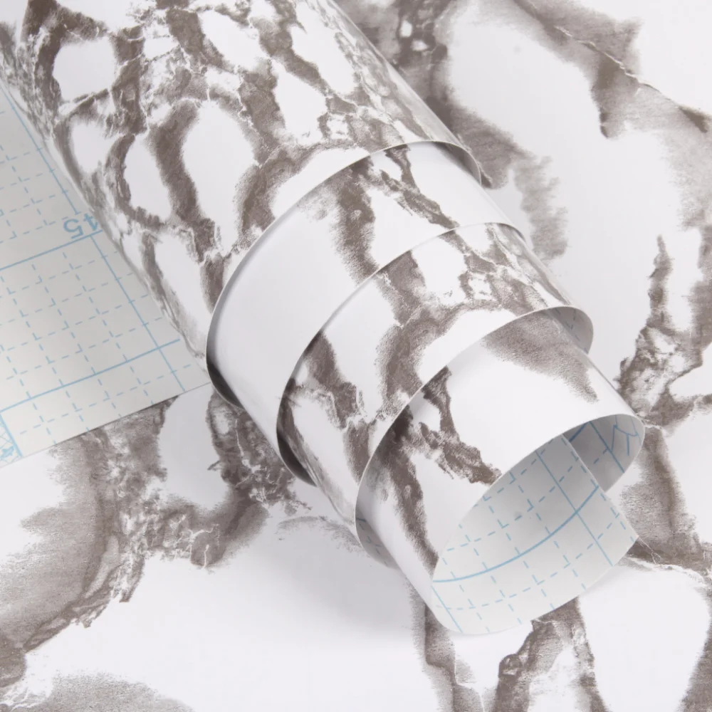 Jinyi Marble Printed Self-adhesive Emboss PVC Vinyl Contact Paper For Wall Furniture Table Decor Film Roll