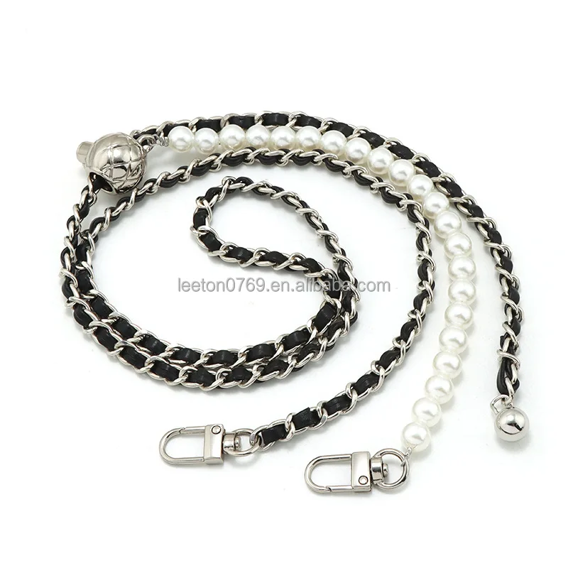 Stock supply high quality 120cm shiny gold metal bag chain with adjuster ball
