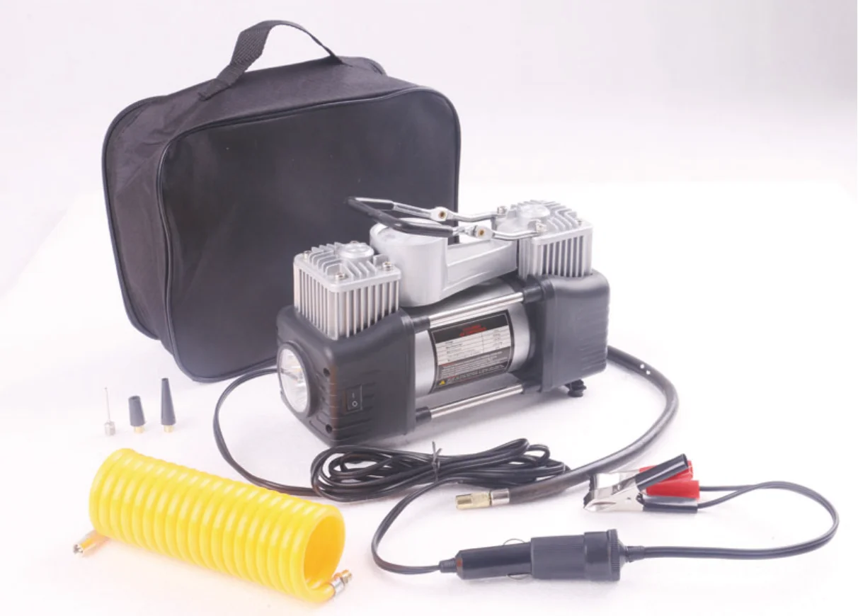 Dual-cylinder mechanical watch multifunctional portable high-power car air pump