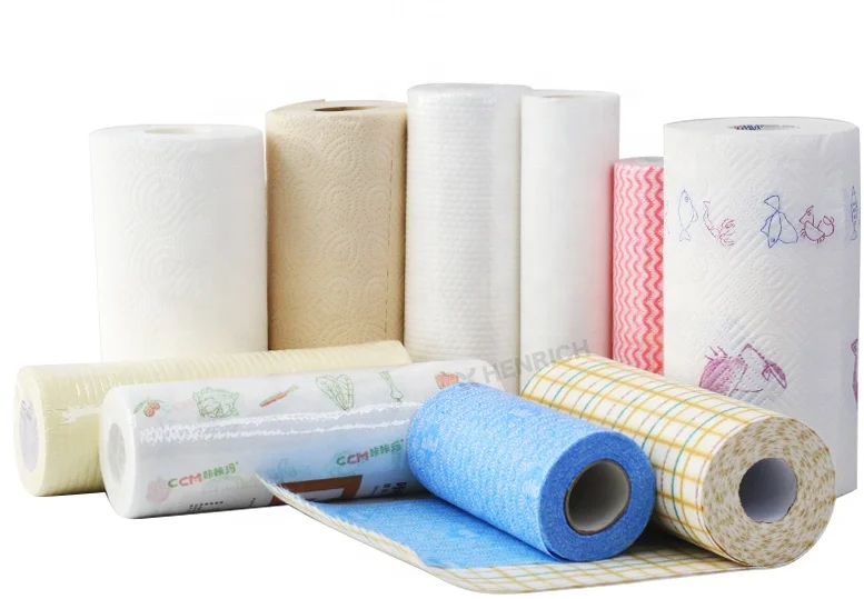 Manufacturer Bamboo Fiber Reusable Kitchen Paper Towels Roll With Competitive Price Kitchen Paper