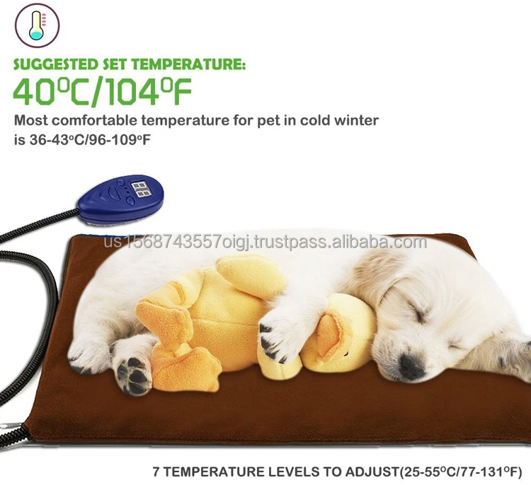 Hot Selling Pet Electric Heating Pad Waterproof Thermal Dog Cat Mat Pad Blanket For Animal Training