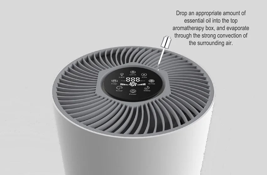 OEM Air Deodorizer Machine Portable H13 HEPA Filter and UV Air Purifier Cleaner Home Baby Bedroom PM 2.5 Monitoring Air Purifier