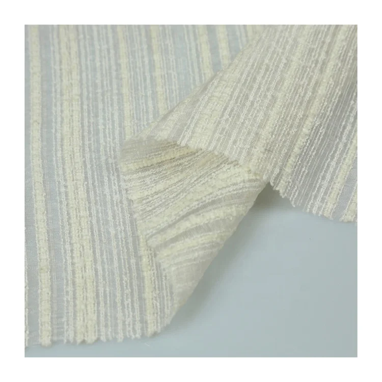 
Hot Sell 100% Acrylic Piece Dyed Sheer Woven Clipped Jacquard Fabric For Shirt Dress Skirt 