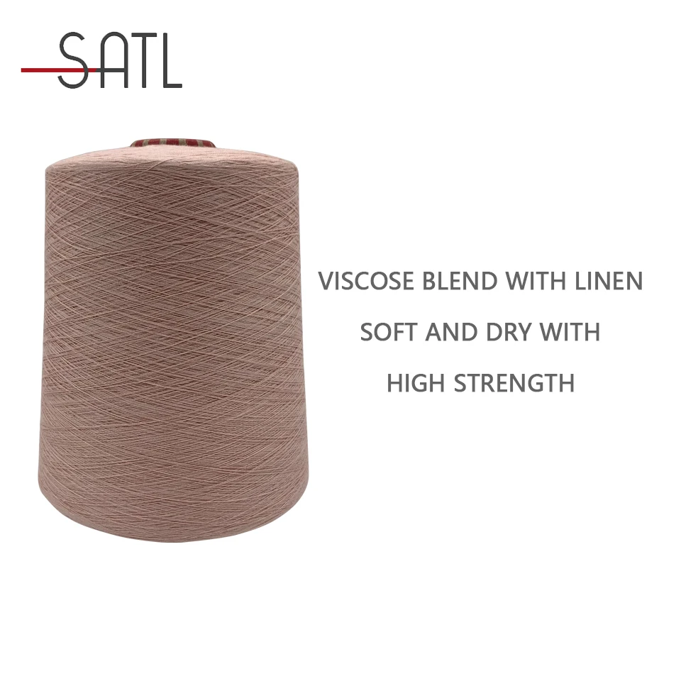 Wholesale  2/32s 87% Viscose 13% Linen Blended Yarn For Spring Knitwear