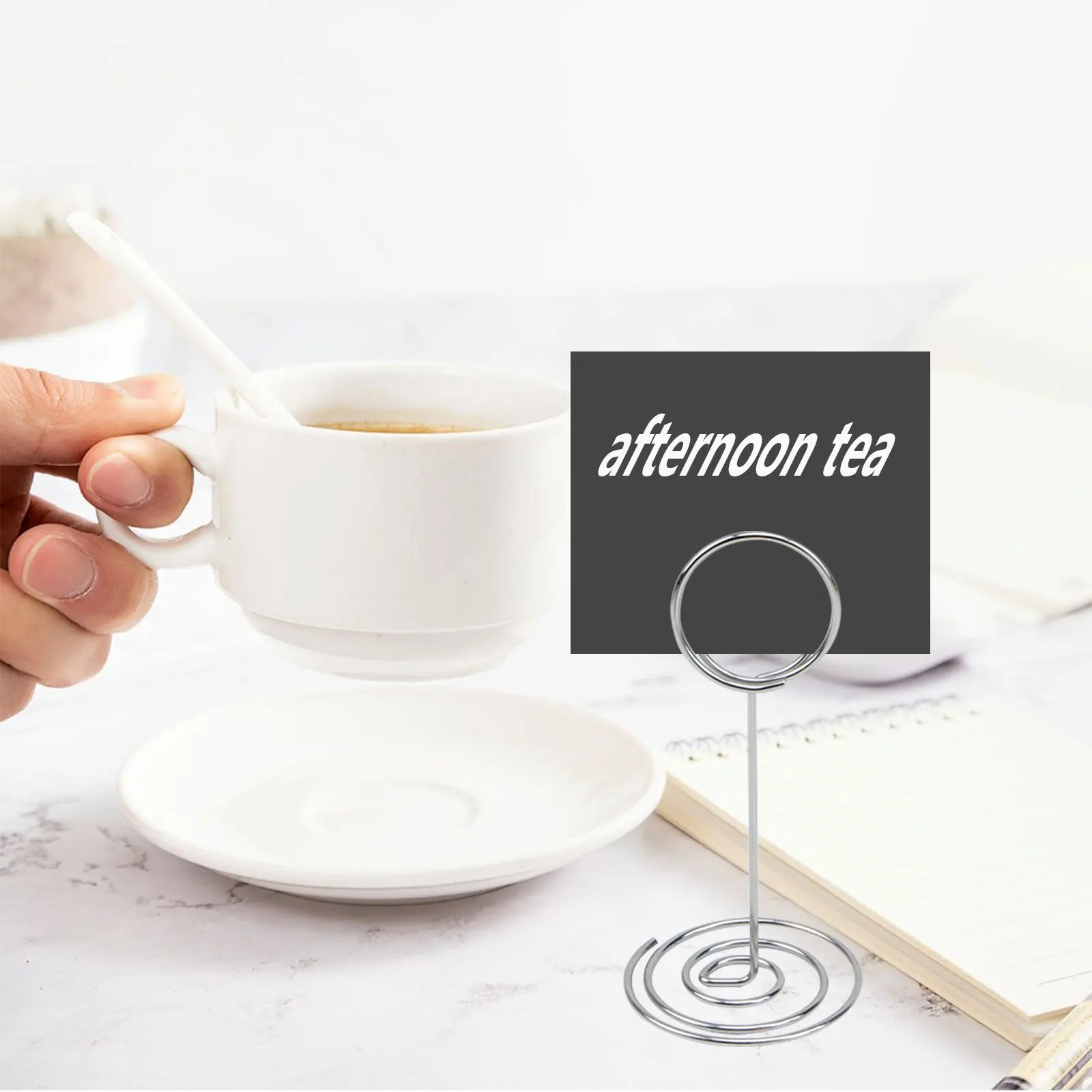 YS2002 держатель для карт с именем, фото, меню, зажимами для записей, круглые держатели для карт для свадьбы, ресторана, металлические держатели для номеров