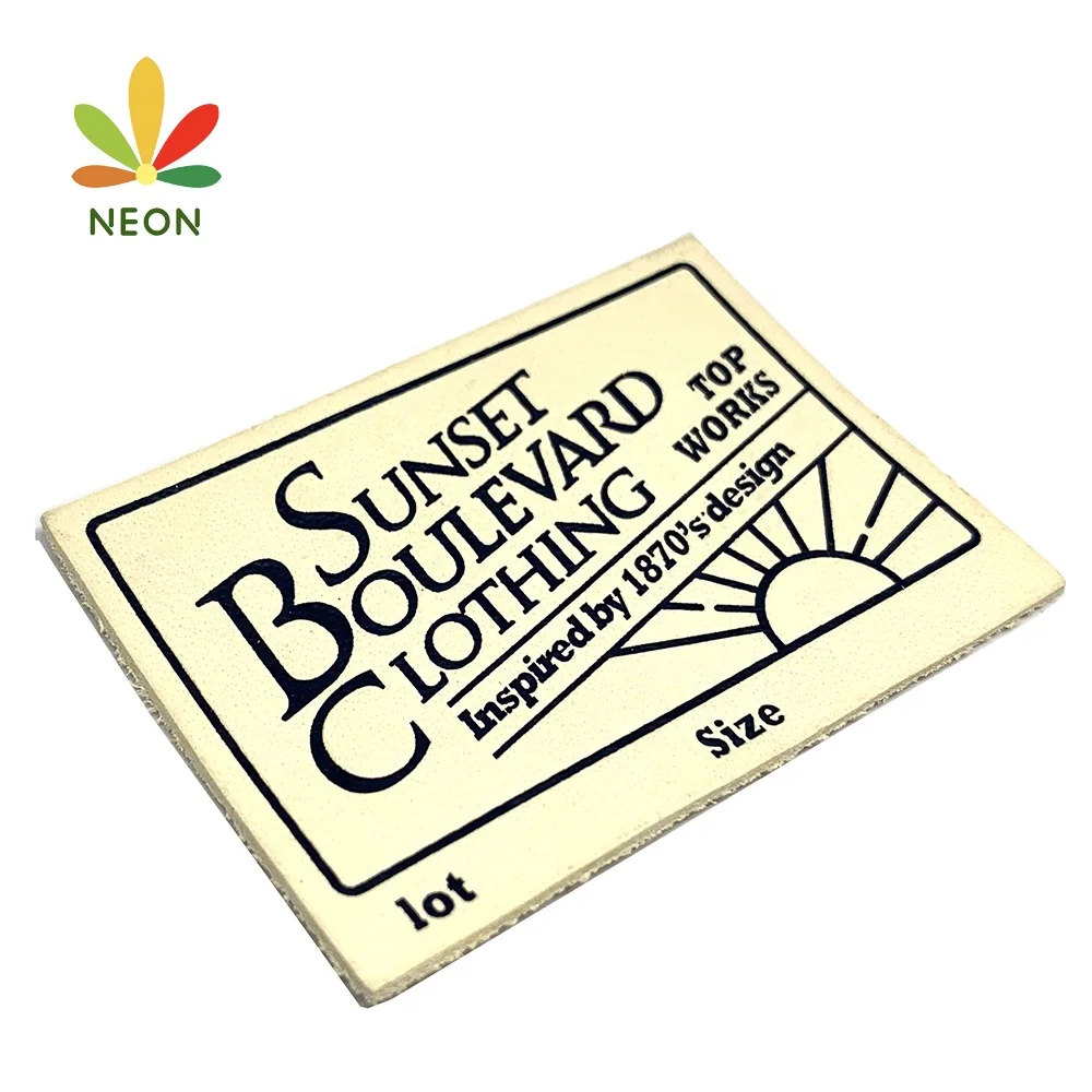 Clothing Tag Labels Supplier Custom Fashion Jeans PU Leather Patches with Debossed Logo