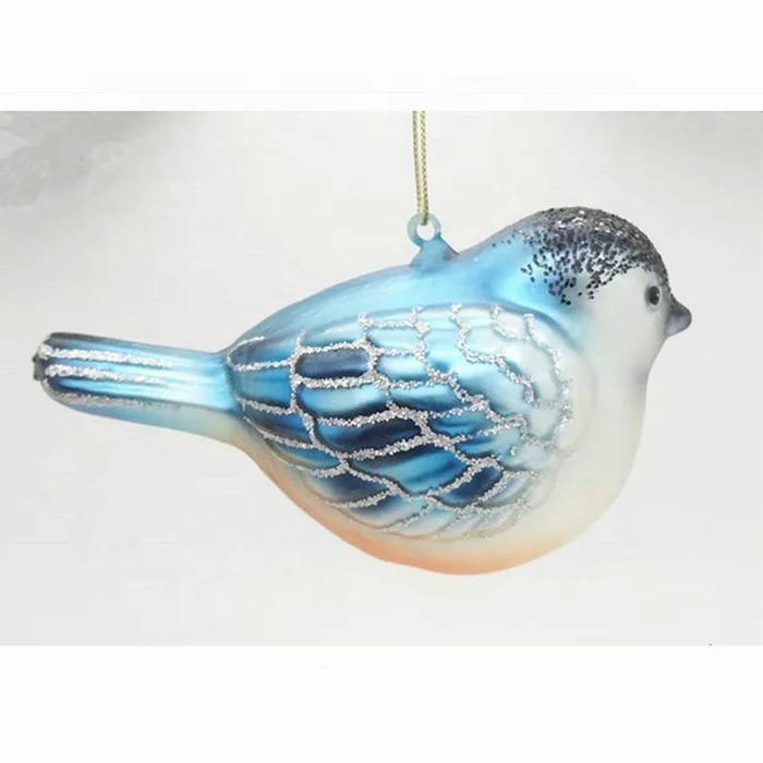 Chinese manufacturer hot selling glass Christmas tree decoration Bird