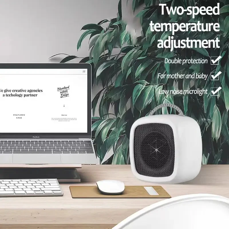 Portable desktop heater fan mini electric heaters home room office winter heating fan