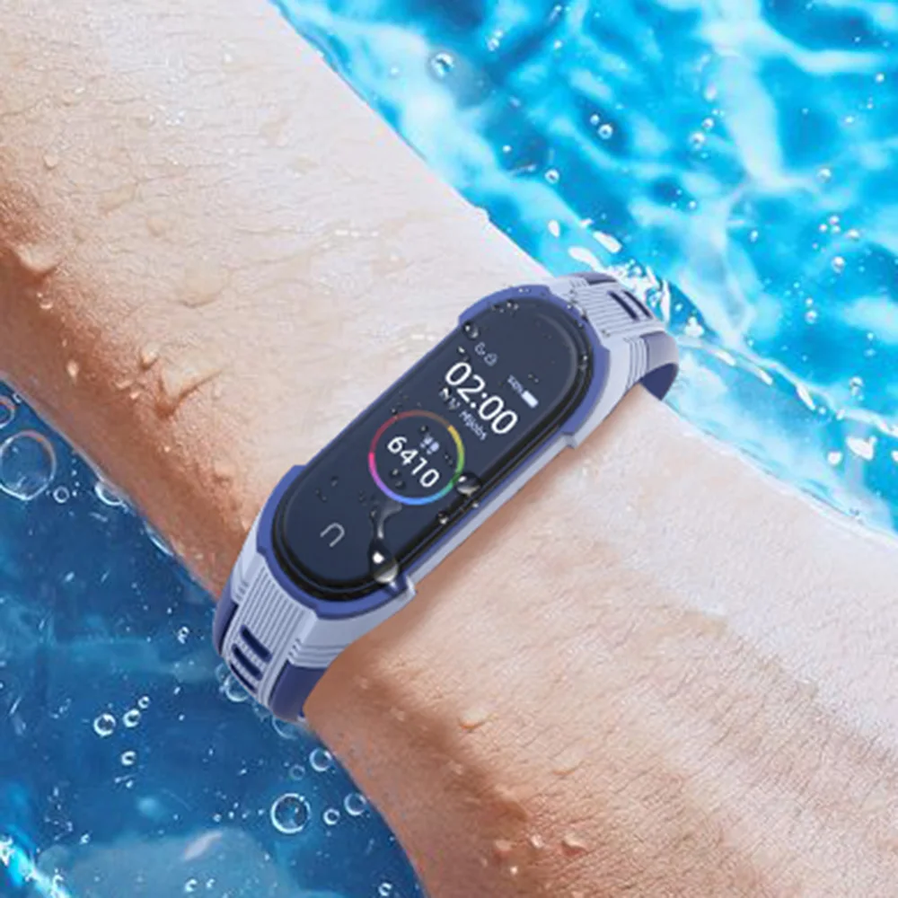 Ремешок с резиновой петлей для смарт-часов Mi Band браслет Xiaomi 3 силиконовый на запястье