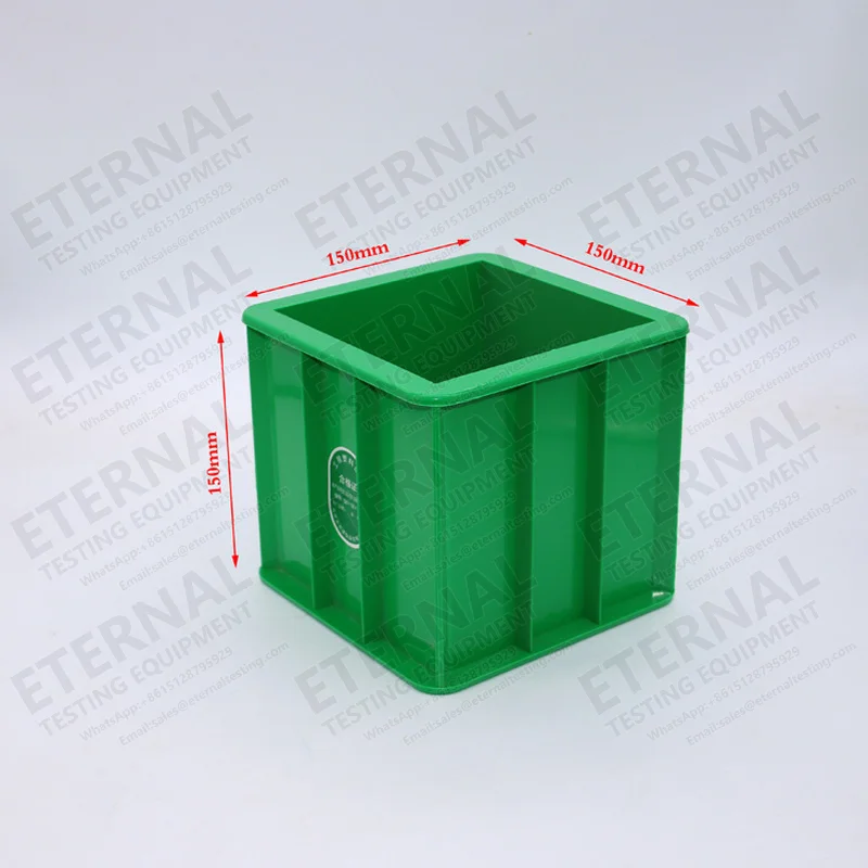 wholesale green square high-quality plastic concrete test mold