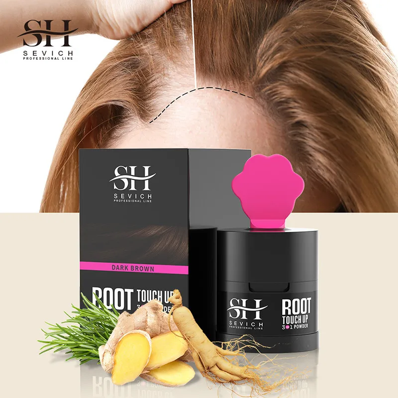 New Arrival Hair Building Fiber Waterproof Sweatproof Natural Anti Hair Lose Concealer Hairline Shadow Powder With Puff