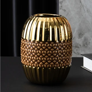 Home centerpiece decoration art porcelain flower vases embossed handicraft ceramic modern luxury vase for decor