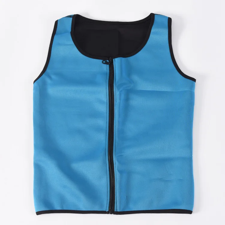 Weight Loss Workout Sauna Sweat Tank Top Zipper Shapewear Fat Burner Suit Men Neoprene