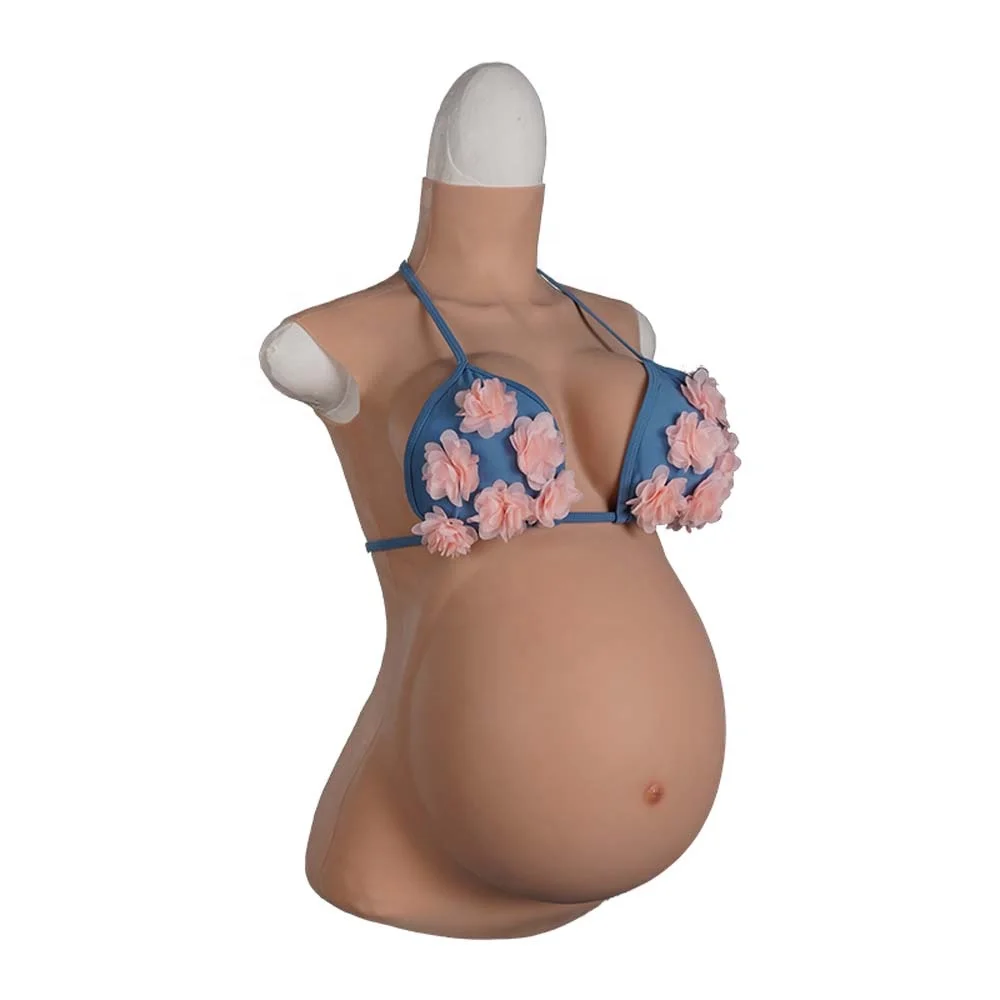 Silicone Fake Belly Pregnant women fake belly movie props 9 month For crossdresser