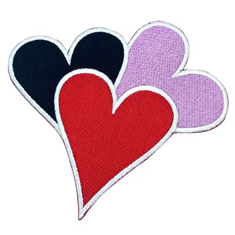 Manufacturer Custom heat press 3d puff chenille sublimation fabric embroidered patches full embroidery patch for clothing