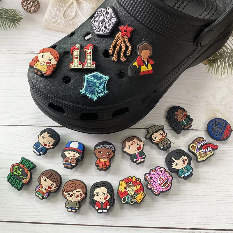Wholesale Soft Rubber Shoe Charm Stranger Things Croc Charms  Shoe Decorations for Croc Clog Charm