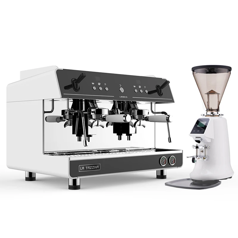 LADETINA две группы Egret Q2 коммерческая полуавтоматическая кофемашина вытяжной рычаг Паровая